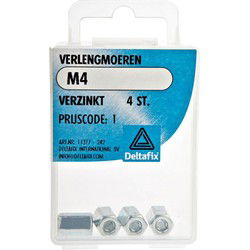 Verlengmoer staal verz m8