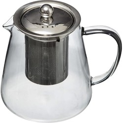 Secret de Gourmet - Theepot - glas/rvs - met filter - 800 ml - Theepotten