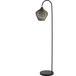 Light&living Vloerlamp 35x30x160 cm ALVARO antiek brons+mat zwart