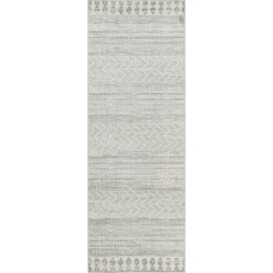 Scandinavisch Boho Loper Gang LOUNA - Grijs - 80x220 cm 