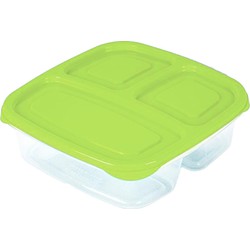 Plasticforte Vershoudbakje - 1 ST - 3-vaks - 1,2L - meal prep bakje - Vershoudbakjes