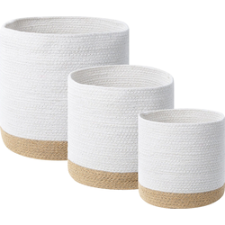 Beliani BASIMA - Mand-Beige-Katoen