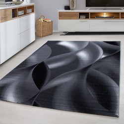 Plus Vloerkleed - Laagpolig Tapijt Woonkamer - Grijs / Zwart- 280x380 CM