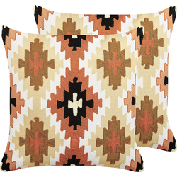 SERAMPORE  - Sierkussen set van 2 - Multicolor - 50 x 50 cm - Katoen