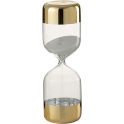  J-Line Zandloper Glas Cilinder Goud Transparant - Small