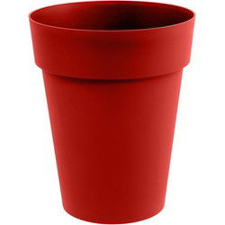EDA Toscane Bloempot - kunststof - rood - D20xH17cm - binnen en buiten - Plantenpotten