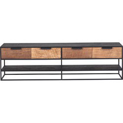 DTP Home TV wall element TV stand Cosmo, 4 drawers,50x180x40 cm, recycled teakwood