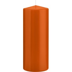 1x Kaarsen oranje 8 x 20 cm 119 branduren sfeerkaarsen - Stompkaarsen