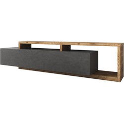 Meubella - TV-Meubel Bello - Grijs - Eiken - 219 cm