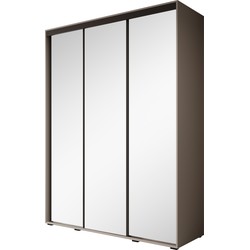 Meubella Kledingkast Delos 2 - Beige - 180 cm - Met spiegel