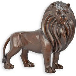Modernistische bronzen sculptuur van een leeuw