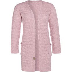 Knit Factory Luna Gebreid Dames Vest - Roze - 36/38 - Met steekzakken