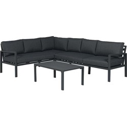 Garden Impressions Denver loungeset 4-delig links - zwart