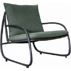 Youkou lounge chair alu black/almond green - Yoi
