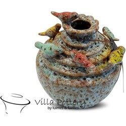 Villa Pottery  Blauwe vaas Grenada - D14xH16