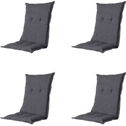 Madison -  Tuinstoelkussen Lage Rug Panama grey  - Ca. 105x50 cm - Set van 4