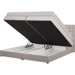 MAGNATE  - Boxspringbed - Grijs - 160 x 200 cm - Polyester