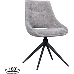 LABEL51 Eetkamerstoel Marlow - Stone - Elite - Black Frame