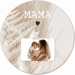 Label2X Cirkel met foto mama Ø 30 cm - Ø 30 cm