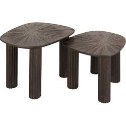 Salontafel - Vierhoekig - Set Van 2 - Teakhout - Maya