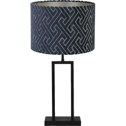Tafellamp Shiva/Maze - Zwart/Blauw - Ø30x62cm