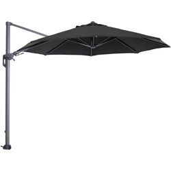 Garden Impressions Hawaii zweefparasol Ø350 cm - frame carbon black - doek zwart