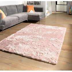 Hoogpolig vloerkleed - Curacao roze - 160 X 230 CM