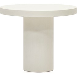 Kave Home - Aiguablava ronde tafel in wit cement, Ø 90 cm