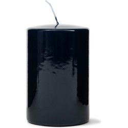 Glossy Pillar Candle dark blue 8x12