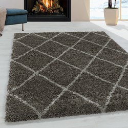 Tapijtenloods Harmony Soft Shaggy Hoogpolig Vloerkleed Taupe- 120x170 CM