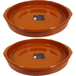 Set van 3x stuks grote tapas ovenschalen/serveerschalen Alicante met handvatten 42 cm - Ovenschalen