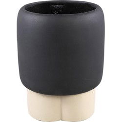 PTMD Bloempot Neasa - 20x20x25 cm - Cement - Rood
