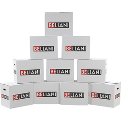 Beliani Umzugskarton (x10) mit BELIANI Logo - Doos-Zwart-Papier