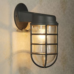 Groenovatie Industriële Wandlamp Kooi Voor Buiten, Zwart