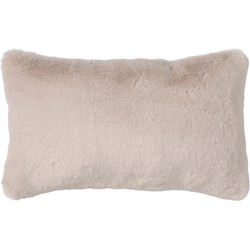 Dutch Decor ZAYA - Sierkussen 30x50 cm - bontlook - effen kleur - Pumice Stone - beige - Dutch Decor