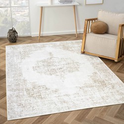 Burano vloerkleed - Medaillon Vintage - Taupe - 120 X 170 CM