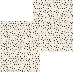 Fleece dekens/plaids - 2x - beige met stippen - 130 x 170 cm - Plaids