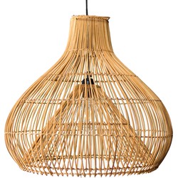 Groenovatie Rotan / Rieten Hanglamp, Handgemaakt, Naturel, ⌀50 cm