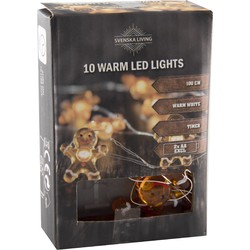 Draadverlichting peperkoek pop x10 warmled Timer - HIT