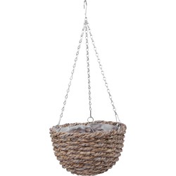 Rieten hangende rotan mand/bloempot/plantenpot 31 cm - Plantenpotten