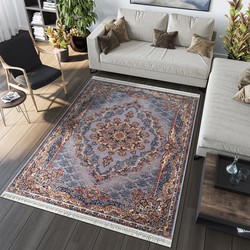 Isfahan Oosters Vloerkleed Nain - Laagpolig - Klassiek Vintage Tapijt - Grijs / Multi- 160x230 CM