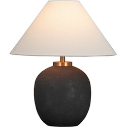 Fine Asianliving Chinese Table Lamp Porcelain with Lampshade Black