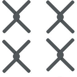 Krumble Opvouwbare siliconen pannenonderzetter - Antraciet - Set van 4