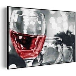 Muurwerken Akoestisch Schilderij - Drink Rode Wijn - Geluidsdempend Wandpaneel - Wanddecoratie - Geluidsisolatie - PRO (AW 0.90) S (70x50)