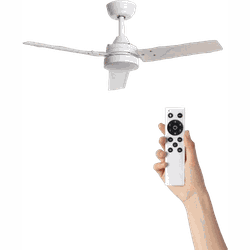 Plafondventilator Liam met verlichting - Ø105cm - 6 snelheden - Afstandsbediening - Wit