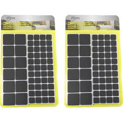 Benson antikras rubber - zwart - meubelvilt - 112-delig - Meubelviltjes