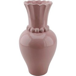 Vase - Pearl Neck - Ceramics- Light Pink- 12x12x24cm