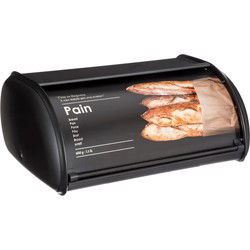 5Five Broodtrommel met afsluitbare klep - 35 x 23 x 15 cm - RVS - Broodtrommels