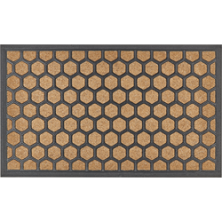 TANDYKUL - Deurmat - Natuurlijk/Zwart - 45 x 75 cm - Polyester