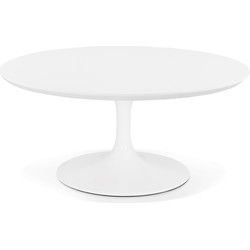 Ronde salontafel in de woonkamer BUSTER wit